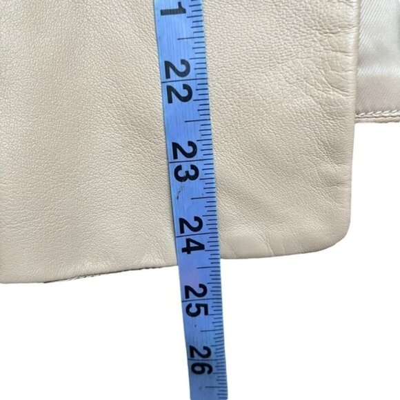 NWT Zara 100% Sheep Leather Jacket Front Zip Women Size Small - Picture 8 of 13